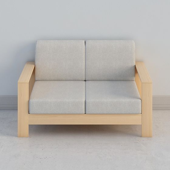 Elegant Low-Poly Sofa 3D model for Contemporary Spaces