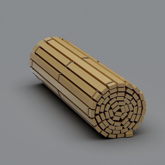 Golden Pillar Stack 3D model for Creative Projects