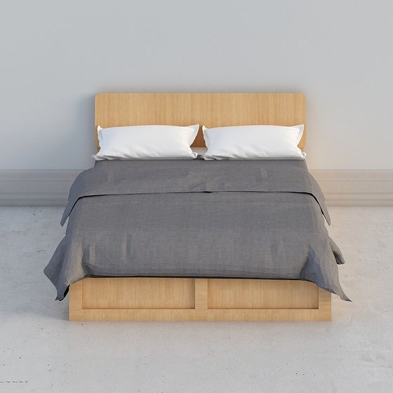 Elegant Low Poly Bed 3D model for Modern Interiors