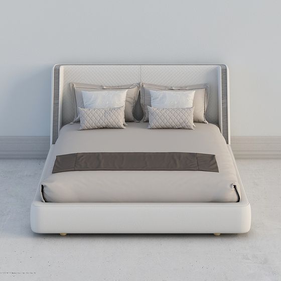 Contemporary Minimalist Bed 3D model for Creative Spaces