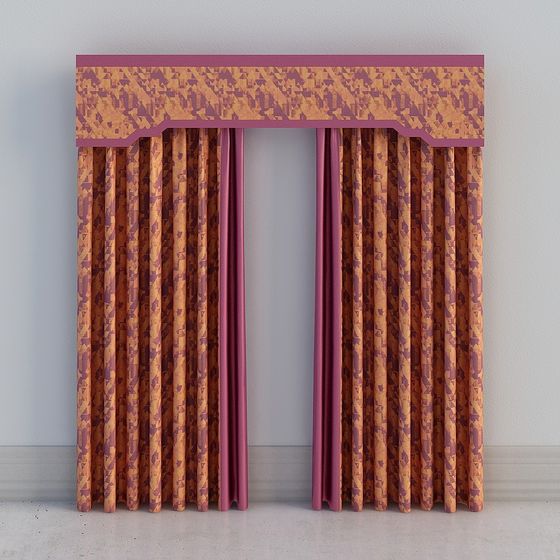 Geometric Pattern Curtain 3D model