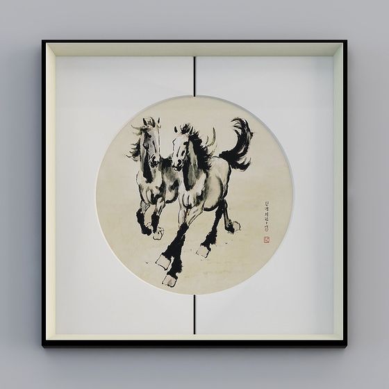Galloping Horses 3D model for Artistic Projects