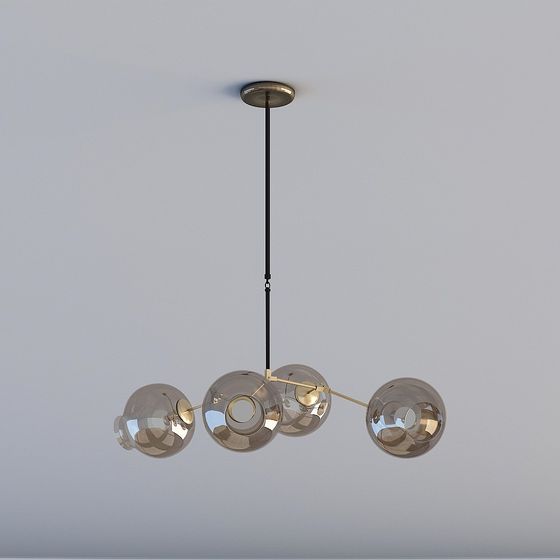 Elegant Minimalist Chandelier 3D model