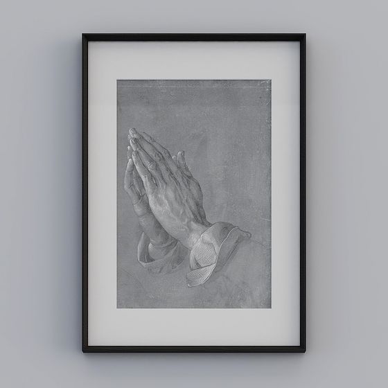 Artistic Praying Hands 3D model for Creative Projects