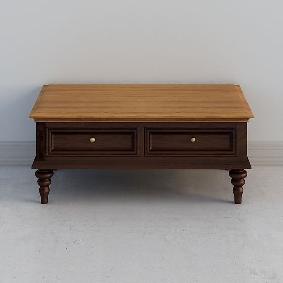 Elegant Vintage Coffee Table 3D model