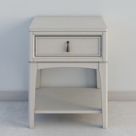 Elegant Low-Poly Bedside Table 3D model