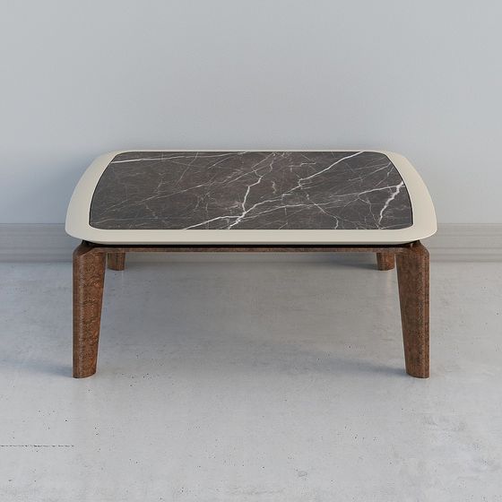 Stylish Marble Coffee Table 3D model for Modern Spaces