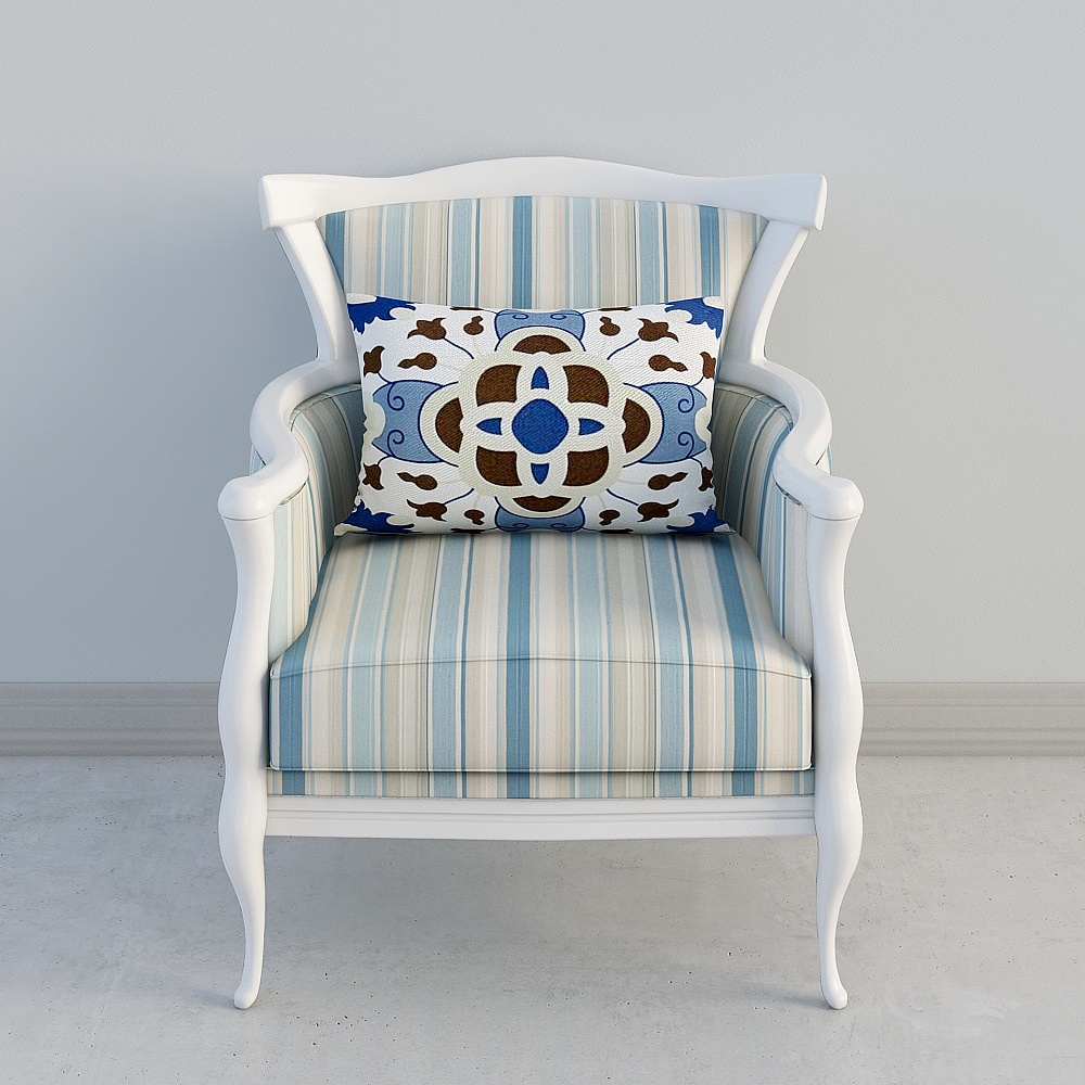 Cool house music-Mediterranean-living room single sofa