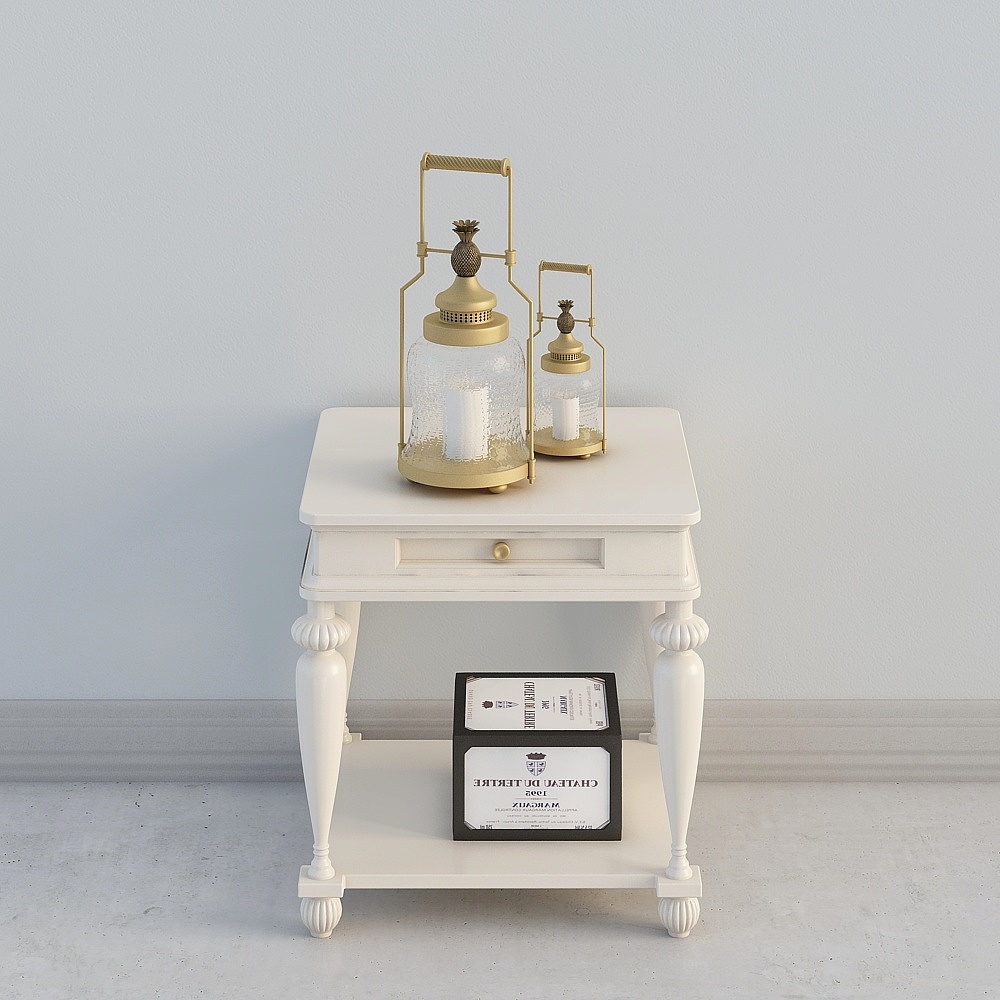 Cool house music-Mediterranean living room Side Tables-1