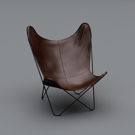Stylish Butterfly Chair 3D model for Modern Interiors