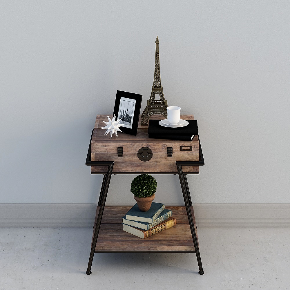 Cool house music-industrial LOFT living room Side Tables-1