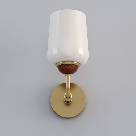 Elegant Low-Poly Wall Lamp 3D model