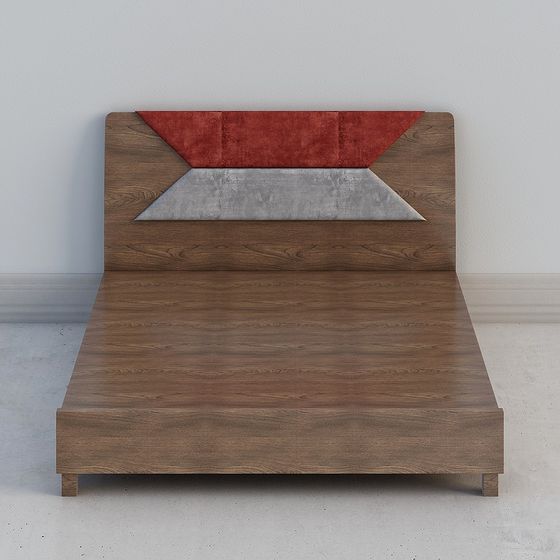 Elegant 3D Bed Frame Model for Contemporary Spaces