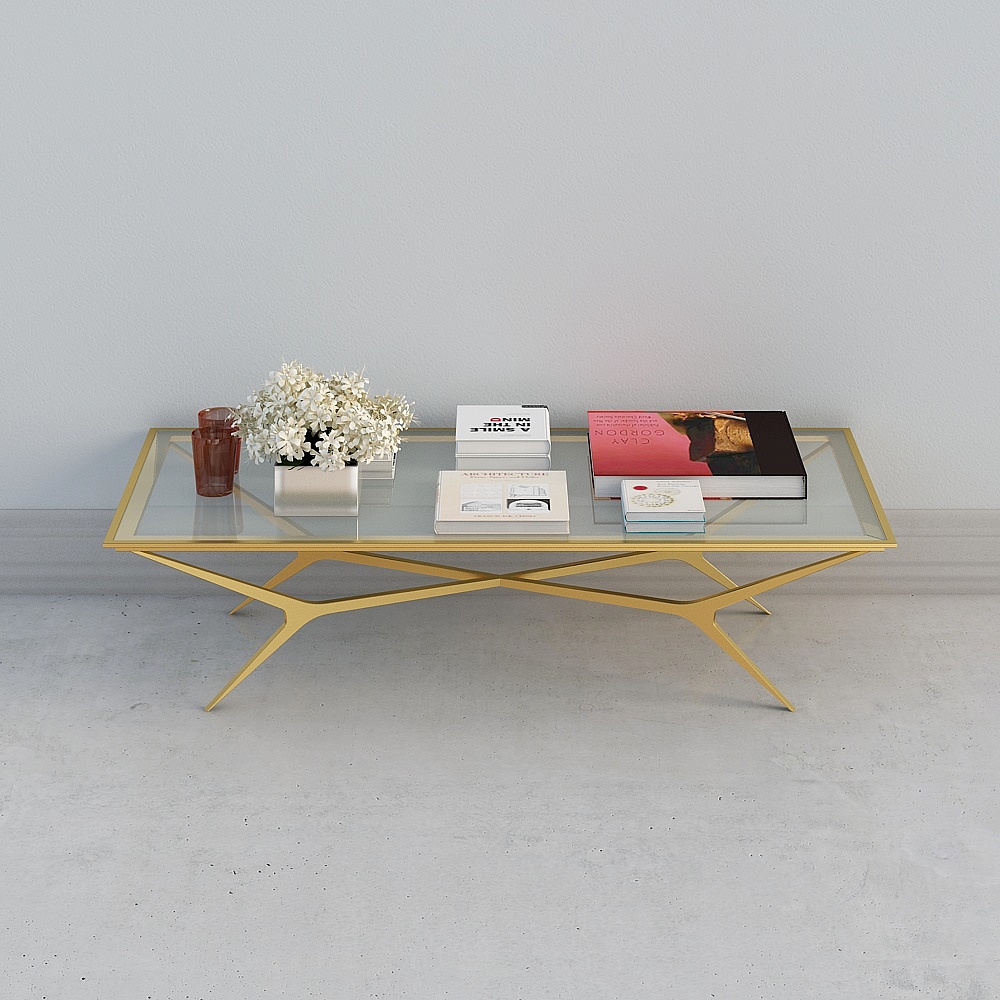 Cool house music-simple European living room coffee table