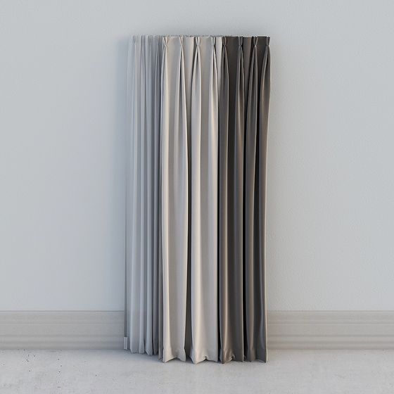 Unique Low-Poly Curtain 3D Model