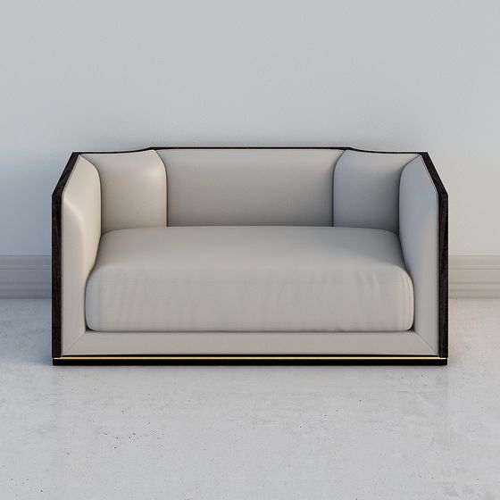 Stylish Minimalist Sofa 3D model for Modern Interiors