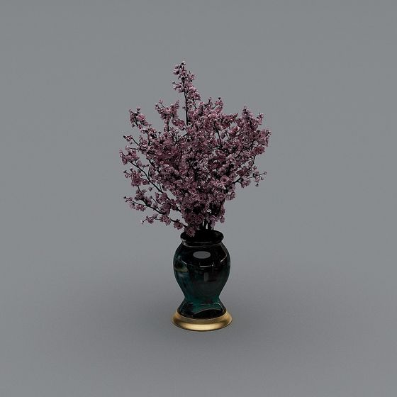 Cherry Blossom Vase 3D Model for Creative Projects