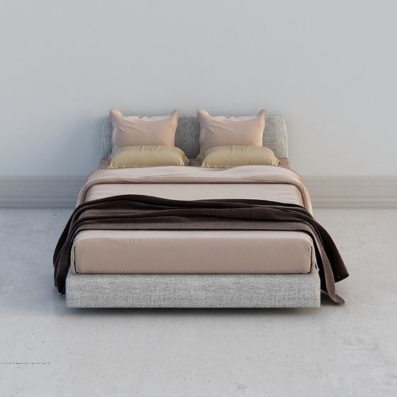 Modern Minimalist 3D Bed Model