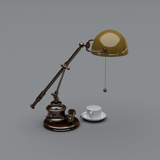 Elegant Vintage Table Lamp 3D model for Modern Designs