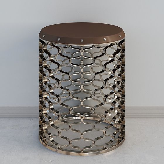 Luminous Metallic Side Table 3D model