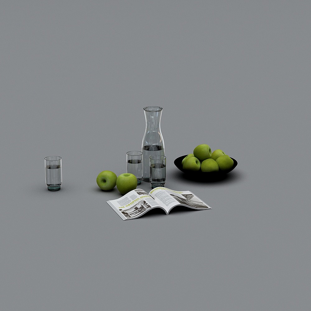 Fresh Fruit Bowl 3D model for Creative Projects