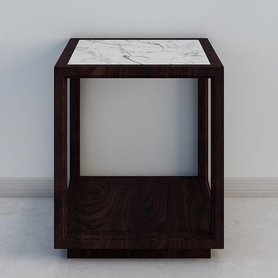 Minimalist Low-Poly Side Table 3D model