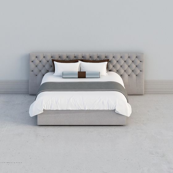 Modern Minimalist 3D Bed Model
