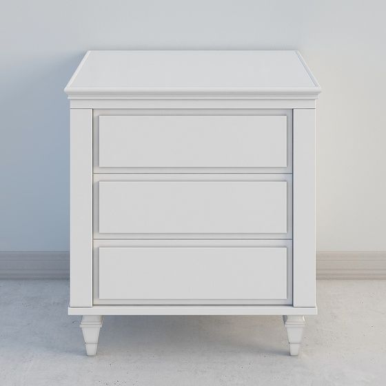 Stylish Low-Poly Nightstand 3D model