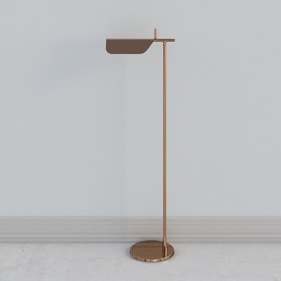 Elegant Modern Floor Lamp 3D Model in Earth Color