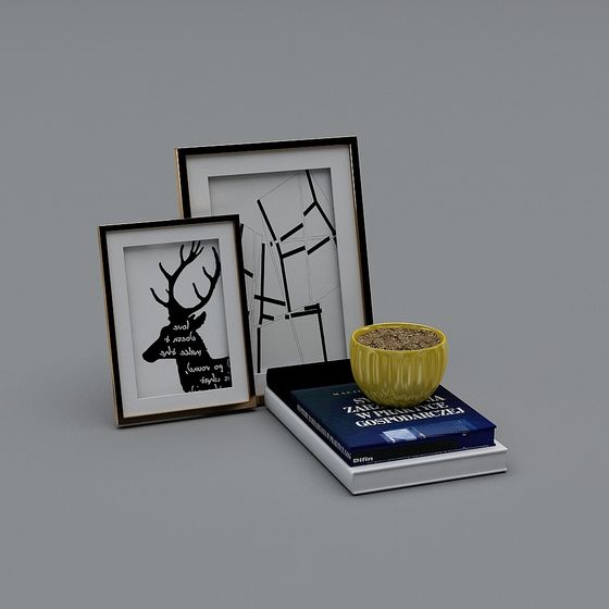 Artistic Low Polygon Deer Silhouette 3D model