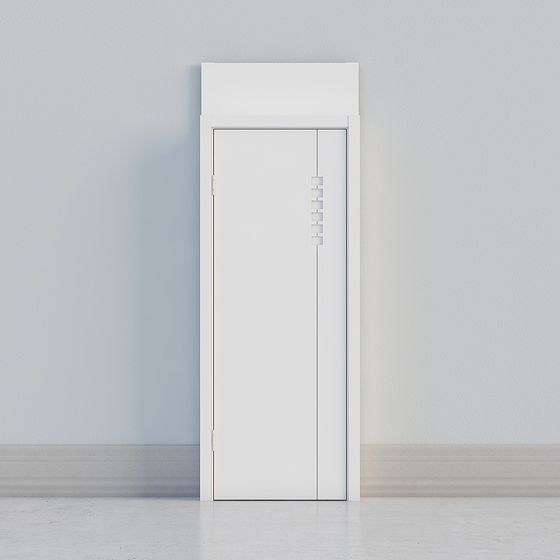 Sleek Minimalist Door 3D model for Creative Uses