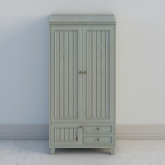 Charming Retro Wardrobe 3D model