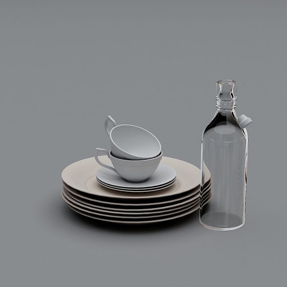 Elegant Teapot Set 3D model