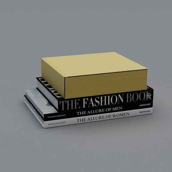 Stylish Stack of Books 3D model