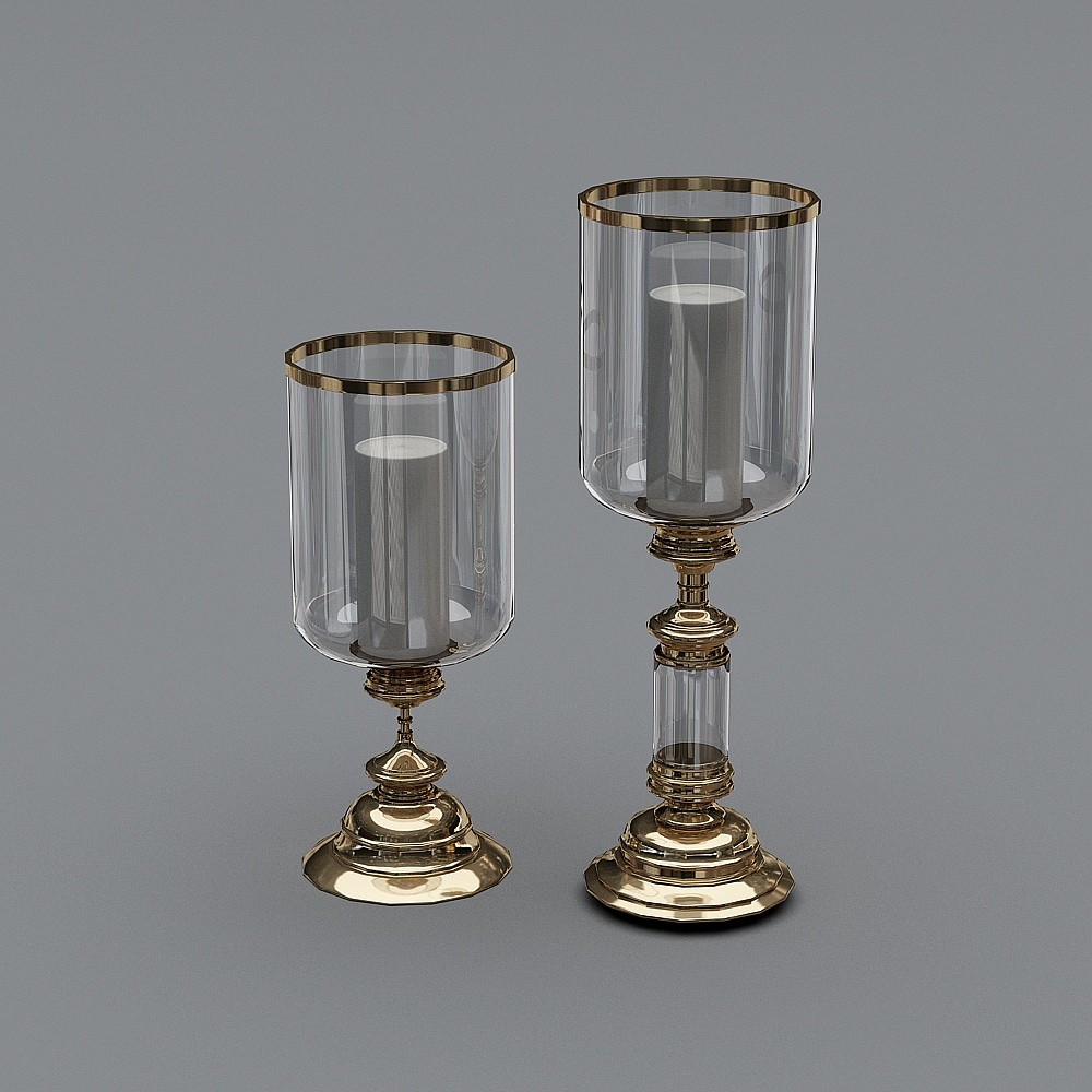 Elegant Low-Poly Candlestick 3D model