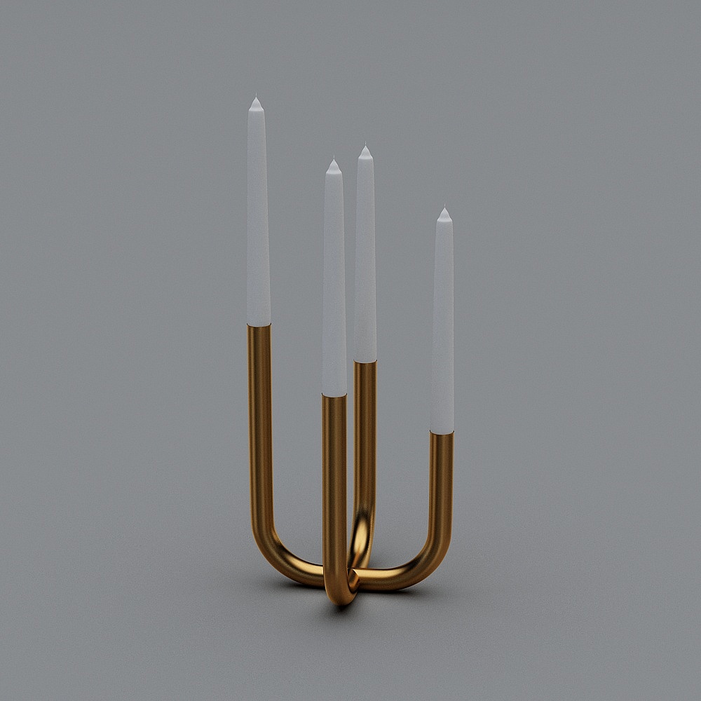 Elegant Modern Candle Holder 3D model
