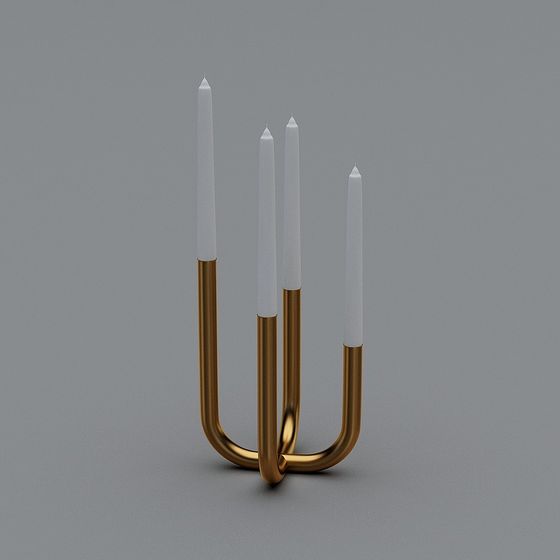 Elegant Modern Candle Holder 3D model