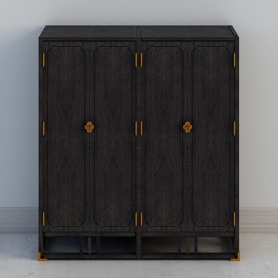 Elegant Vintage Storage Cabinet 3D model