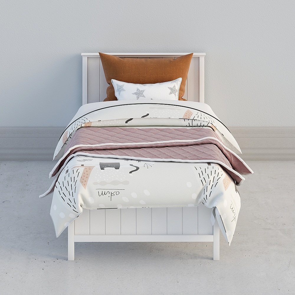 クールハウスミュージック-北欧子供部屋ダブルルーム-7（ベッド