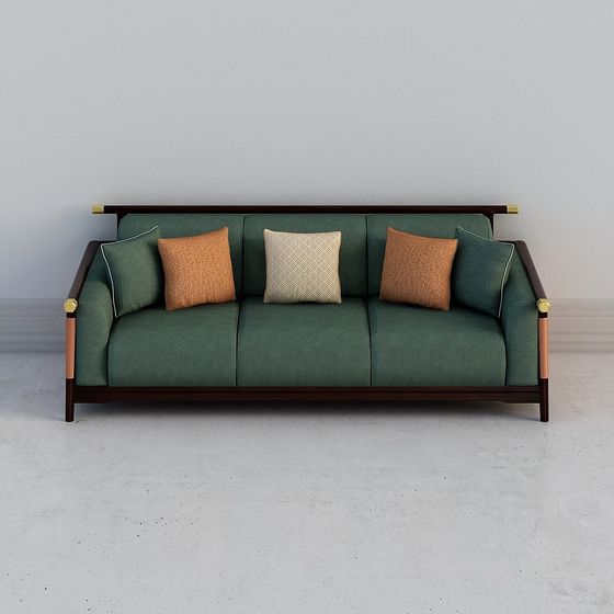 Urban Elegance Low-Poly Sofa 3D model