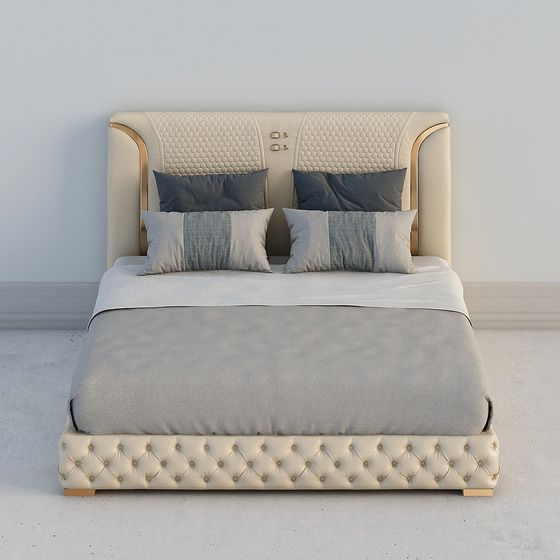 Luxury Bed 3D model for Modern Interiors