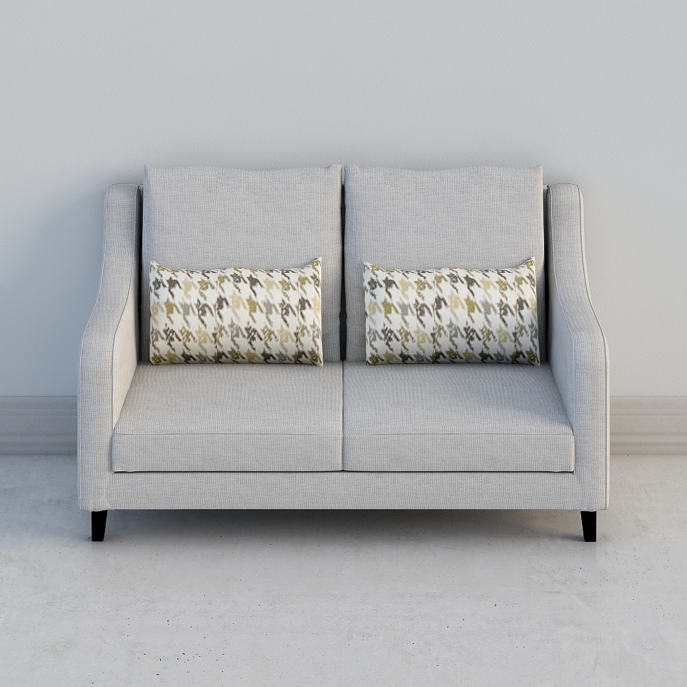 Elegant Low-Poly Sofa 3D Model for Modern Interiors