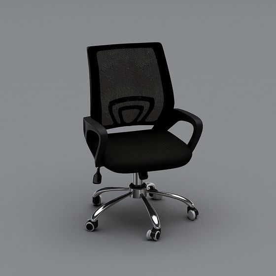 Elegant Low-Poly Office Chair 3D model