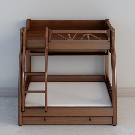 Simple Bunk Bed 3D Model