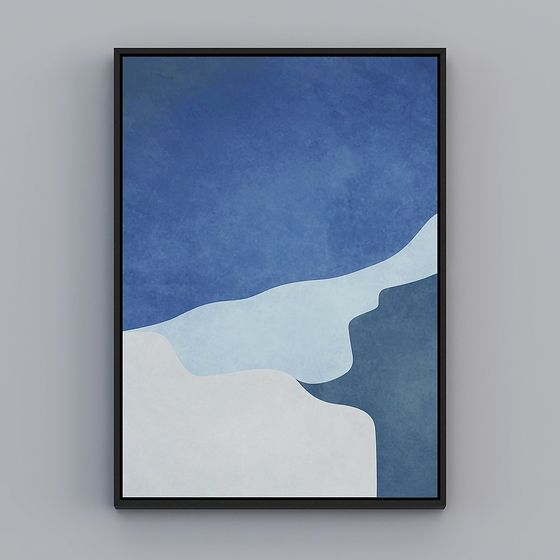 Abstract Coast 3D Model for Creative Projects