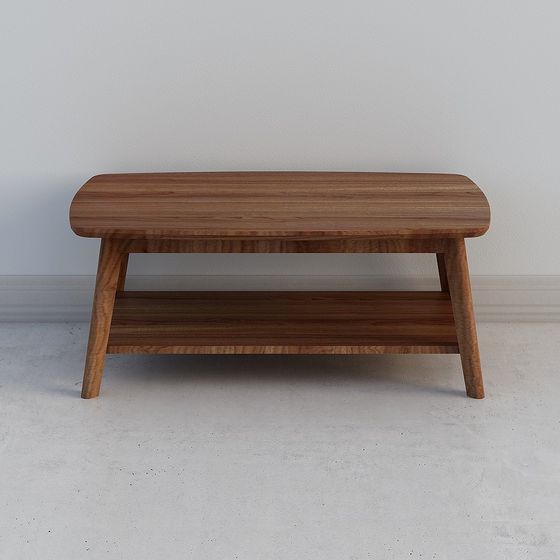 Elegant Wooden Coffee Table 3D model for Creative Projects