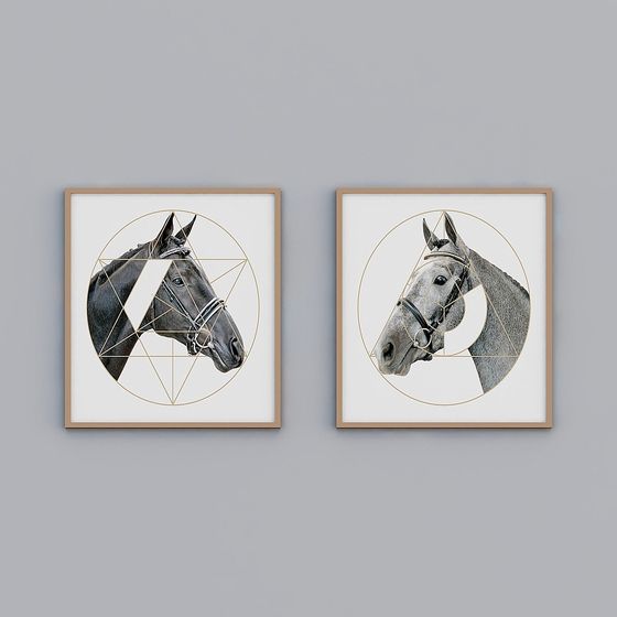 Stunning Horse Head Geometric Art 3D Model