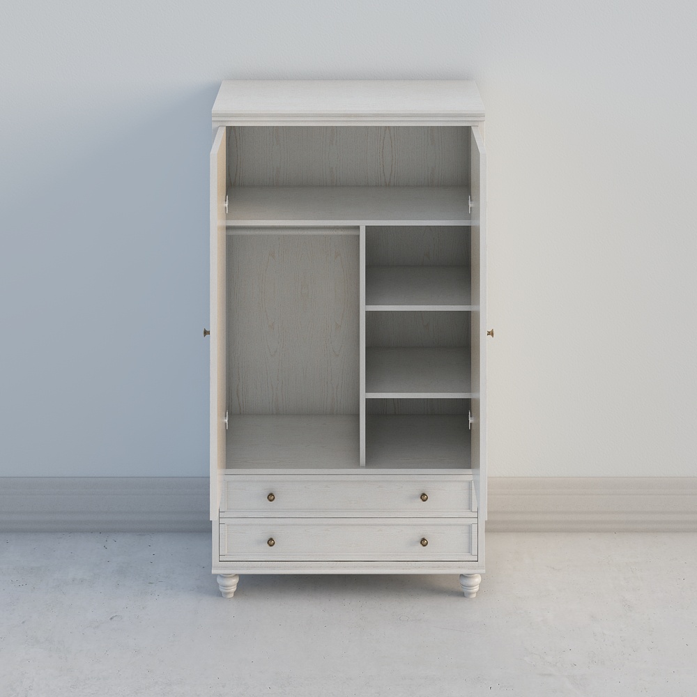 Minimalist Wardrobe 3D model for Modern Interiors