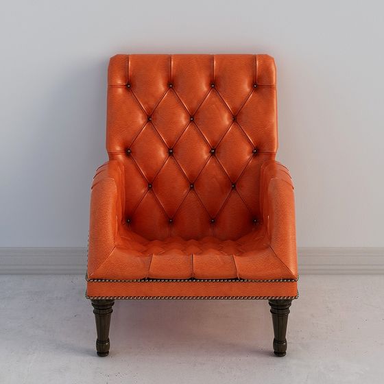 Vintage Leather Armchair 3D model