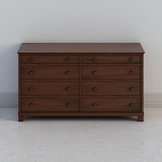 Stylish Vintage Storage Cabinet 3D model